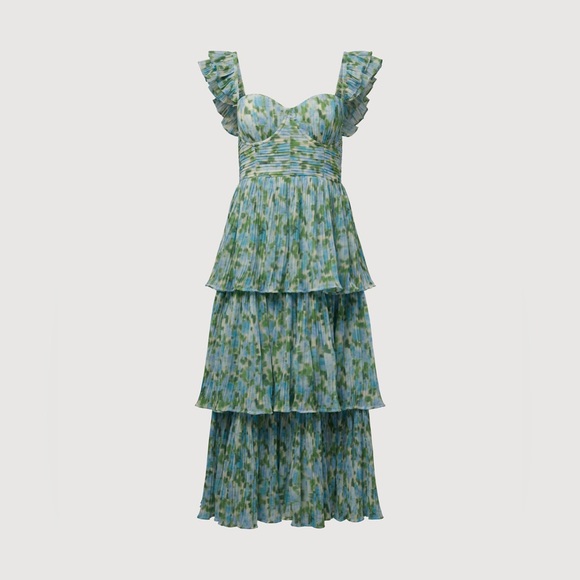 Rachel Parcell Corset Pleated Midi Dress - Picture 1 of 7